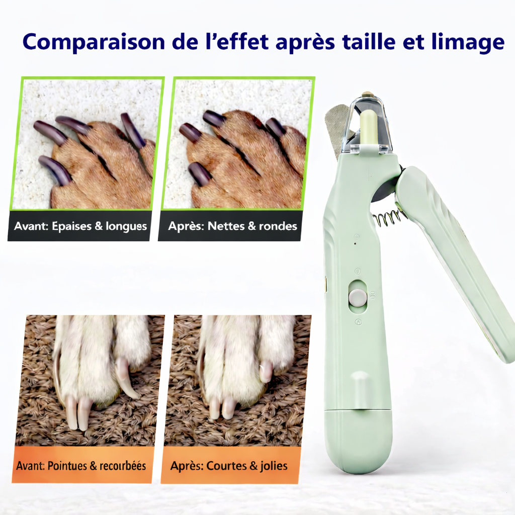 2 In 1 Pet Nail Clippers With Led Light Dog Cat Special Blood Line Scissors Multifunction Animals Paw Nail Trimmer Pet Supplies